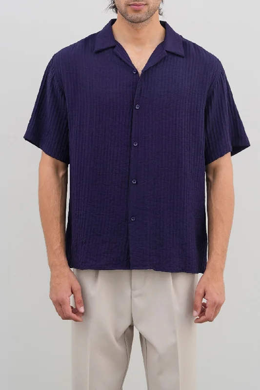 Men's Geometric Print Shirts for a Modern TwistSEERSUCKER HALFSLEEVES SHIRT