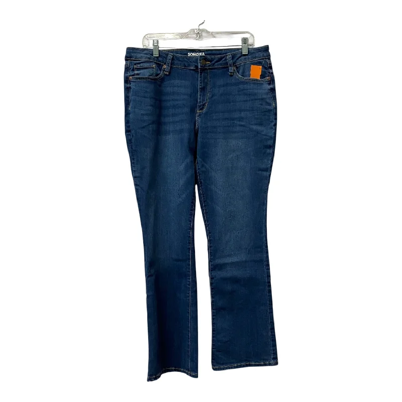 Men's Jeans with EmbroideryJeans Boot Cut By Sonoma In Blue, Size:16