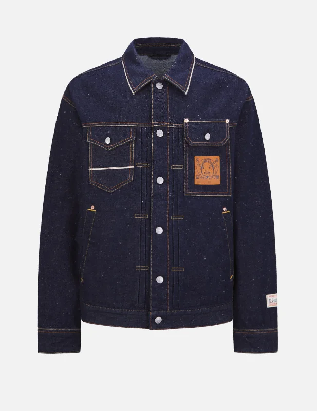 Latest Men's Jeans TrendsBrushstroke Daicock Discharged Denim Jacket