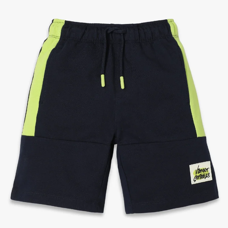 Men's Pants with Contrast StitchingBoys Oversize Knee Length Solid Shorts