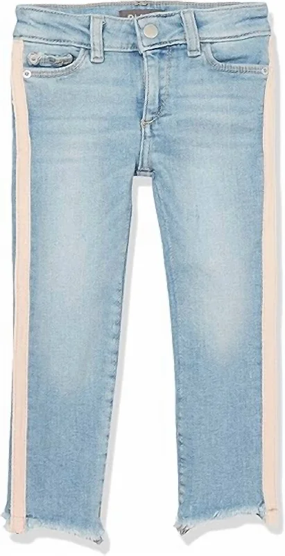 Light Blue Denim Men's JeansGirl's Chloe Jeans In Marina Stripe