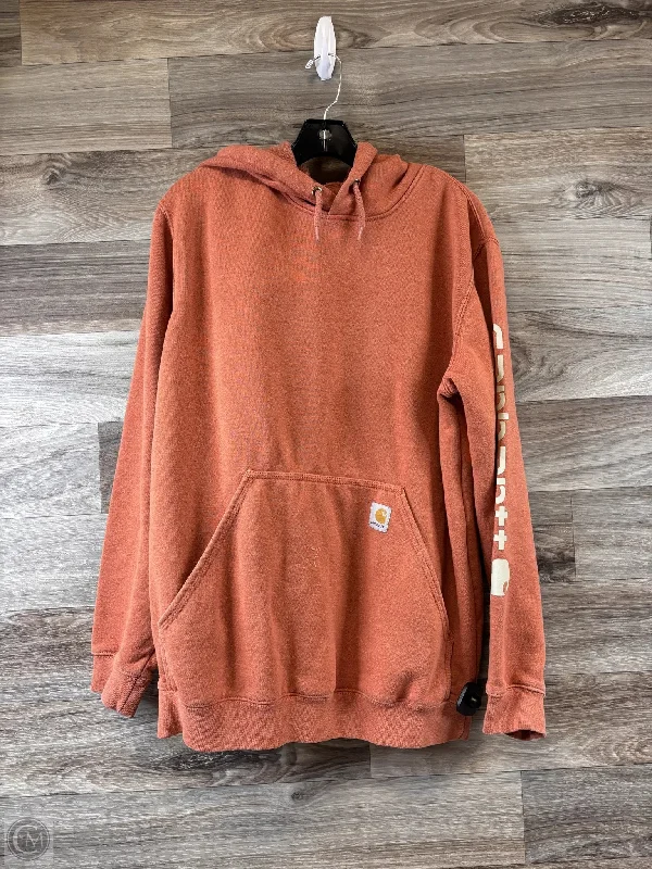 Best Men's Pullover HoodiesSweatshirt Hoodie By Carhartt In Orange, Size: M
