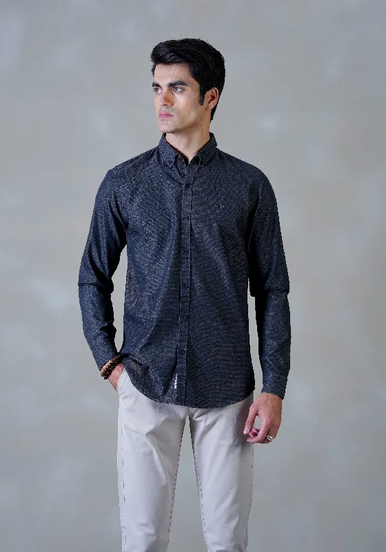 Men's Denim Shirts for a Rugged LookMen Charcoal Casual Shirt