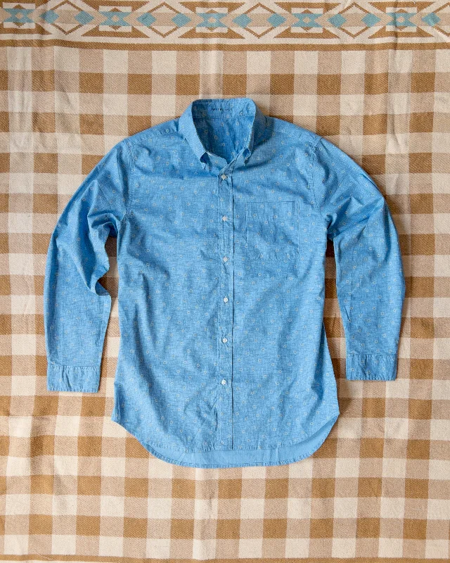 Lightweight Men's Poplin ShirtsOutfield Print Button Down Shirt