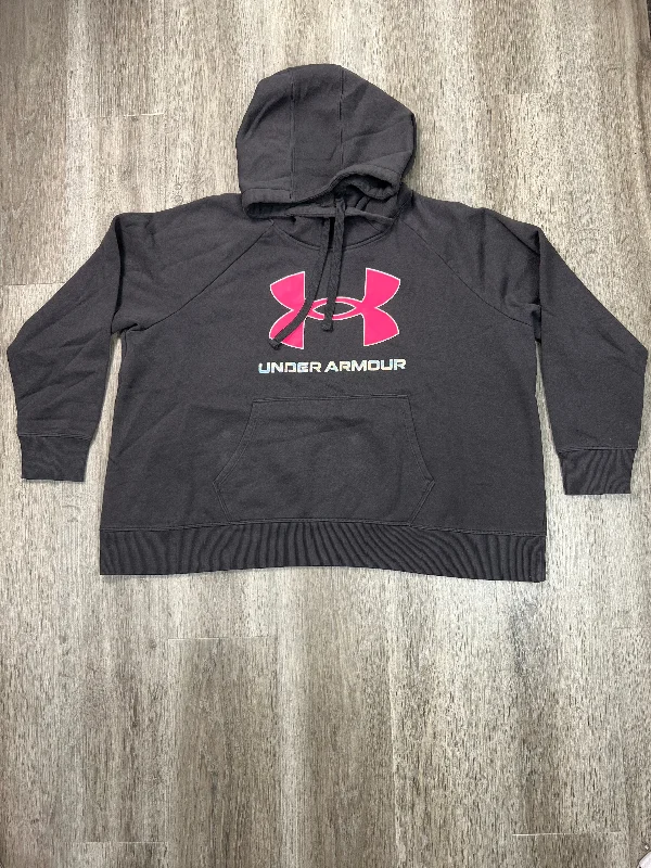 Men's Hoodies with Reflective StripesSweatshirt Hoodie By Under Armour In Grey, Size: 2x Men's Hoodies with Reflective StripesSweatshirt Hoodie By Under Armour In Grey, Size: 2x