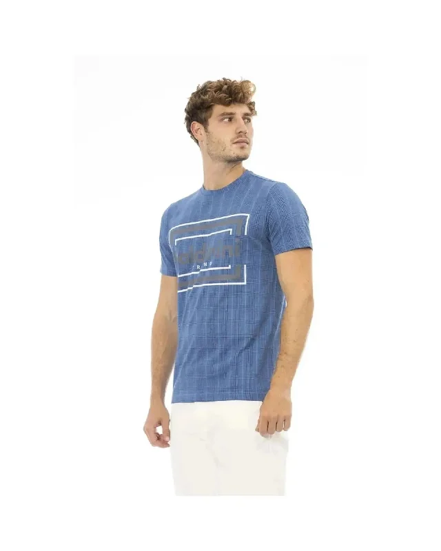 Men's Shirts with Asymmetrical HemlinesBaldinini Trend Men's Blue Cotton T-Shirt - M Men's Shirts with Asymmetrical HemlinesBaldinini Trend Men's Blue Cotton T-Shirt - M