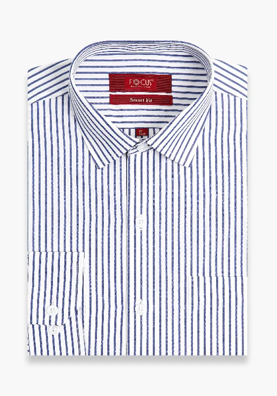 Men's Tab-Collar Shirts for a Crisp LookNavy Blue Lining Dress Shirt