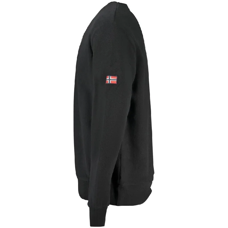 Men's Sweaters with Unique and Custom DesignsNorway 1963 Black Polyester Men's Sweater Men's Sweaters with Unique and Custom DesignsNorway 1963 Black Polyester Men's Sweater