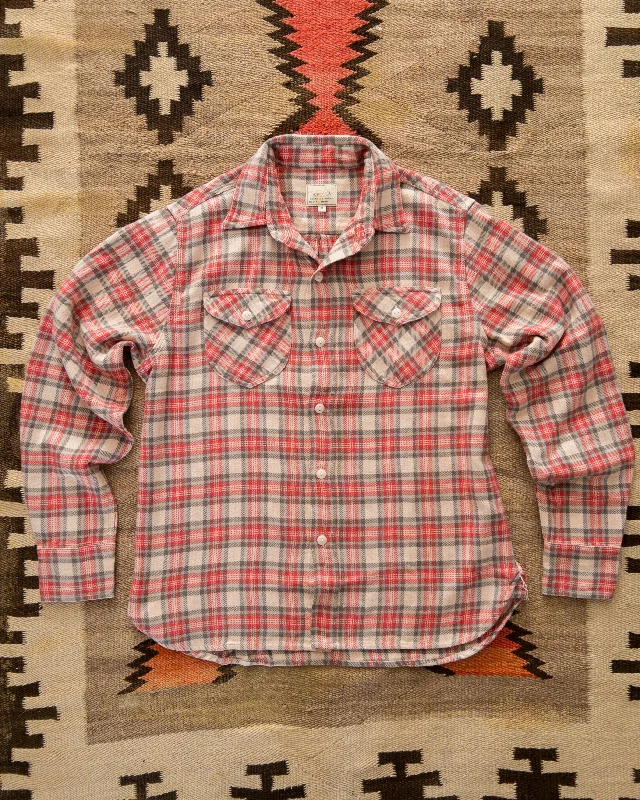 Men's Timeless Dress Shirts for Enduring StyleWashed Flannel Workshirt - Cherry Blossom