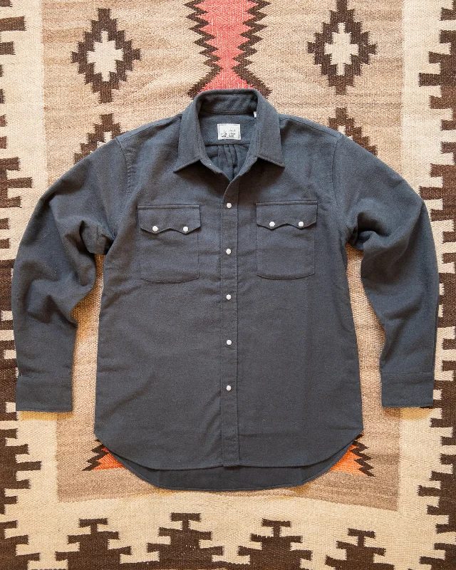 Men's Patterned Dress Casual Shirts for Smart-Casual EventsMoleskin Pearlsnap Shirt - Graphite Men's Patterned Dress Casual Shirts for Smart-Casual EventsMoleskin Pearlsnap Shirt - Graphite