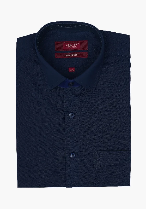 Men's Striped Shirts for a Maritime TwistPlain Navy Formal Shirts