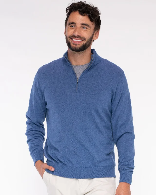 Men's Sweaters for Layering1/4 Zip Mock Neck Cotton Cashmere Blend Pullover Sweater (Choice of Colors) by Alashan Cashmere Men's Sweaters for Layering1/4 Zip Mock Neck Cotton Cashmere Blend Pullover Sweater (Choice of Colors) by Alashan Cashmere