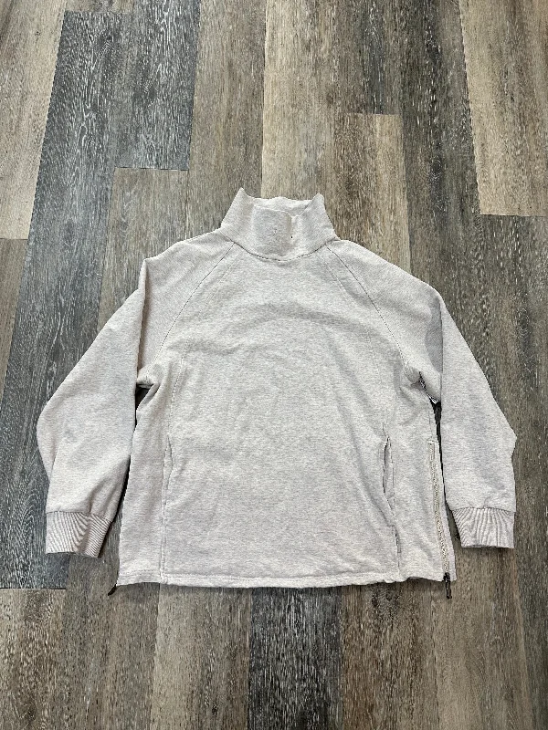 Men's Hoodies for HikingAthletic Sweatshirt Collar By Varley In Tan, Size: Xl