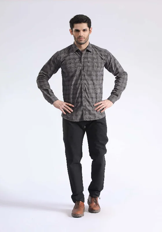 Men's Pattern-Clashing Shirts for Bold FashionTextured Check Shirt