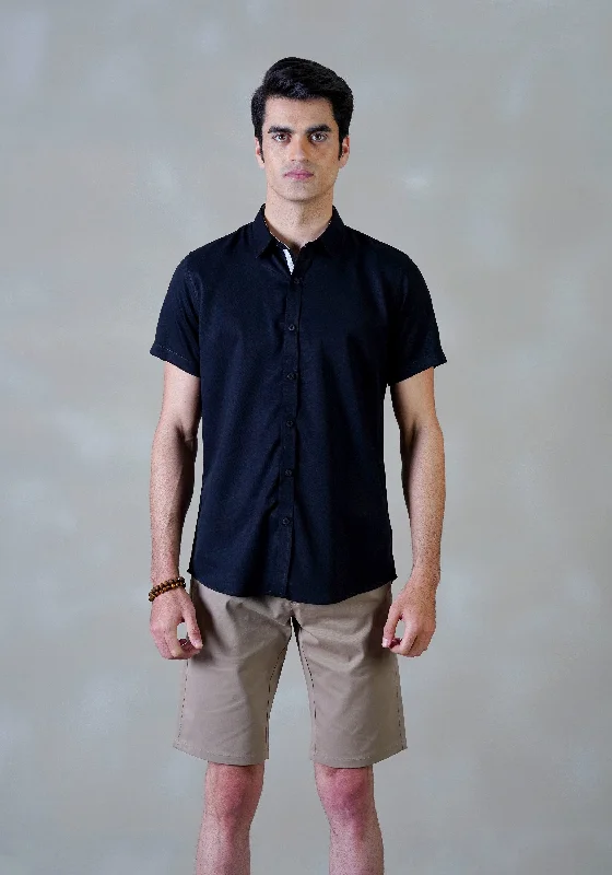 Men's Designer Shirts for a Statement PieceBlack Cubic Shirt