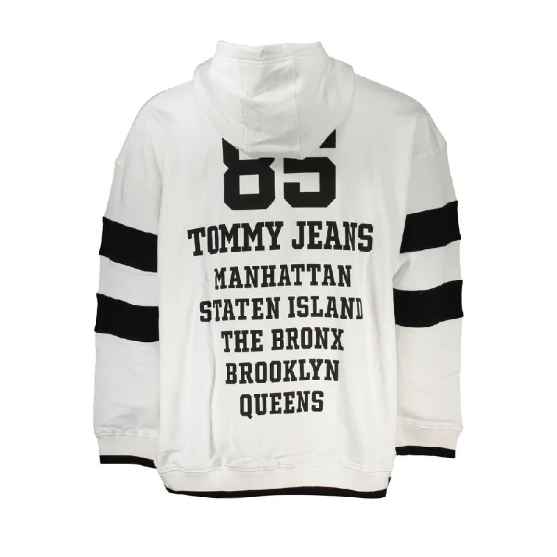 Warm Men's Hooded SweatersTommy Hilfiger Chic White Hooded Sweatshirt with Contrast Men's Details Warm Men's Hooded SweatersTommy Hilfiger Chic White Hooded Sweatshirt with Contrast Men's Details