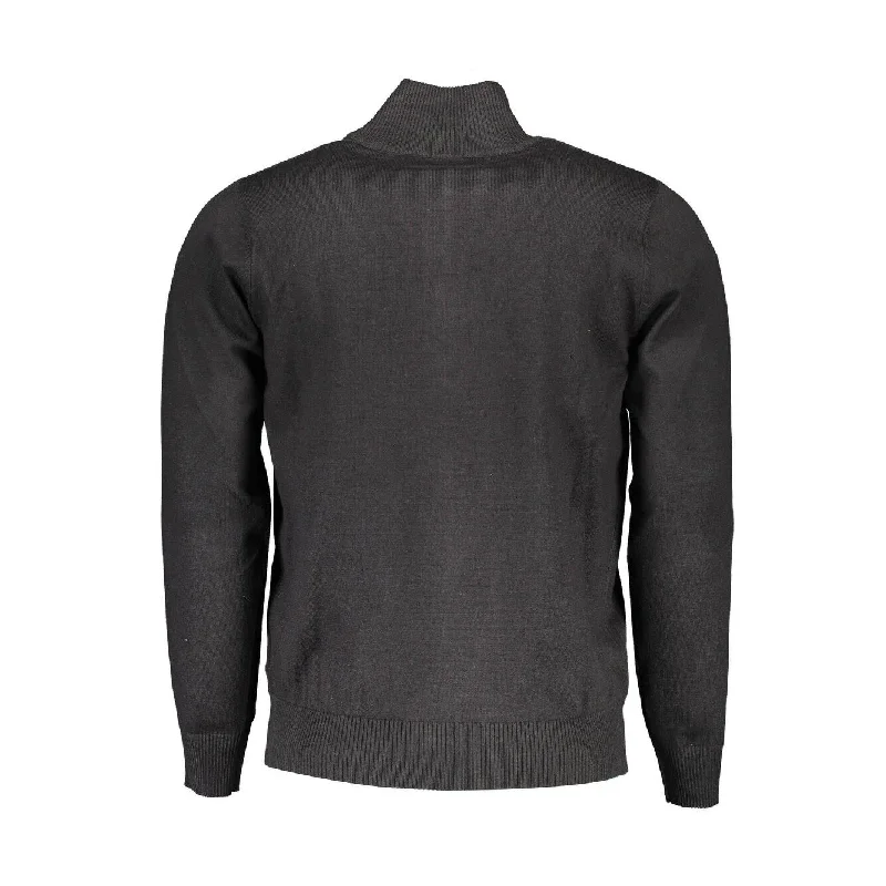 Men's Sweaters with Pockets and ZippersU.S. Grand Polo Black Viscose Men Men's Sweater Men's Sweaters with Pockets and ZippersU.S. Grand Polo Black Viscose Men Men's Sweater