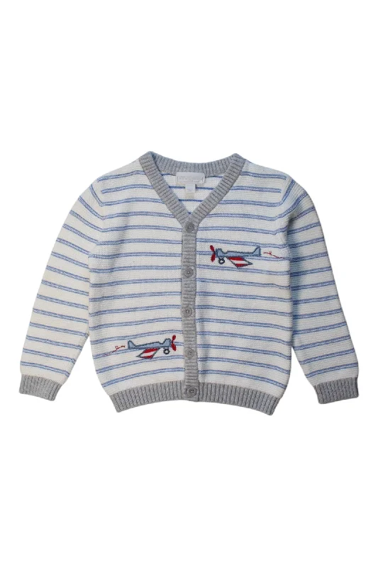 Men's Sweaters with Checkerboard PatternsThe Little White Company Airplane Cardigan