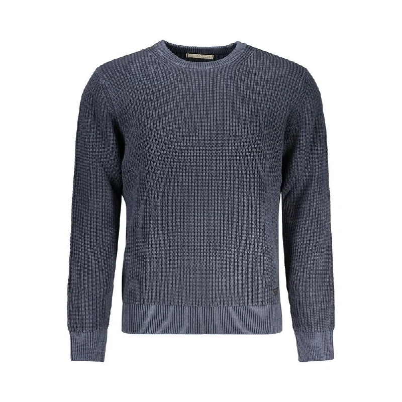 Men's Sweaters with Built-In ScarvesGuess Jeans Blue Cotton Men's Sweater