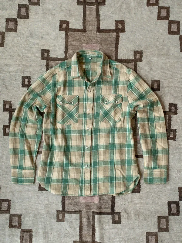 Men's Dressy Casual Shirts for Smart-Casual EventsWashed Flannel Pearlsnap Shirt - San Luis Valley Hearth Plaid Men's Dressy Casual Shirts for Smart-Casual EventsWashed Flannel Pearlsnap Shirt - San Luis Valley Hearth Plaid