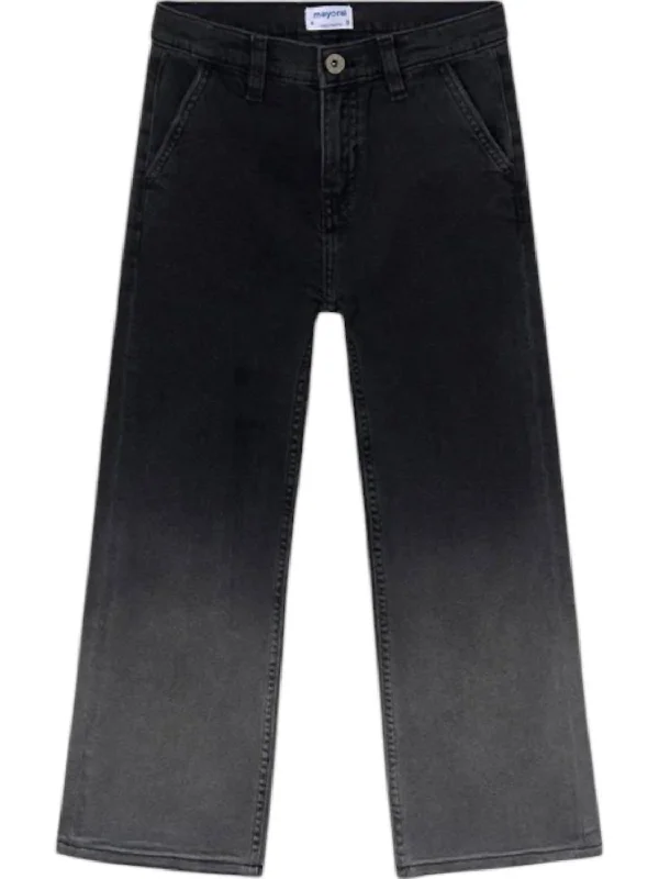 Men's Jeans with Embroidered LogosGirl's Faded Jeans In Black Ombre