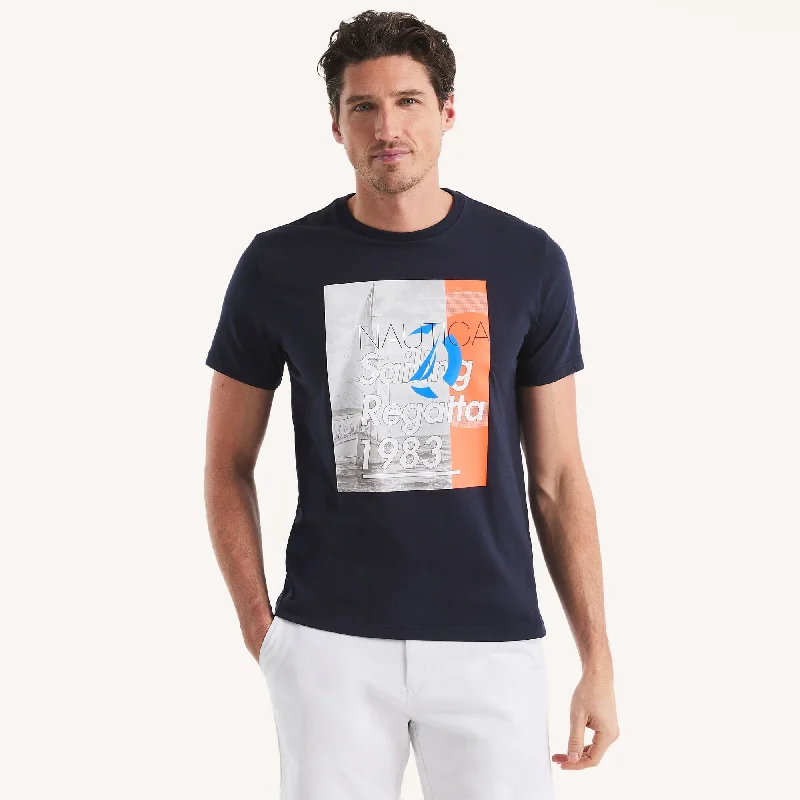 Men's Shirts with Single-Breasted DesignsNautica Mens Sailing Regatta Graphic T-Shirt Men's Shirts with Single-Breasted DesignsNautica Mens Sailing Regatta Graphic T-Shirt