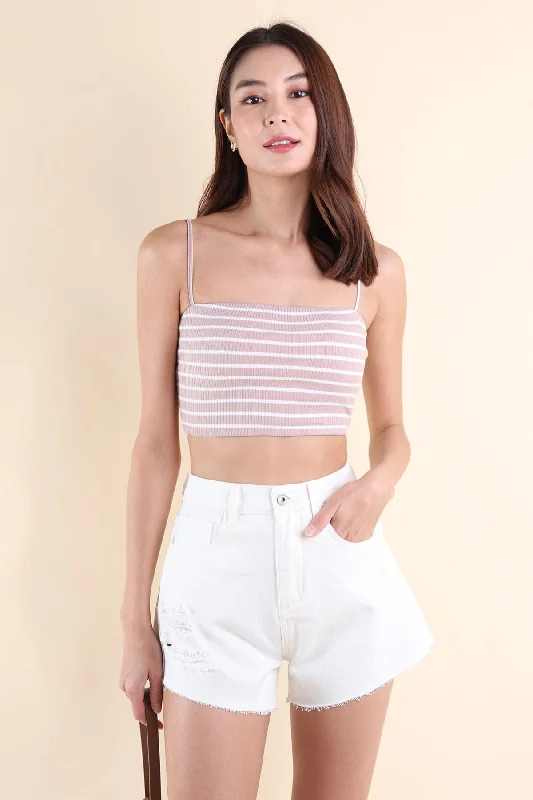 Versatile Men's ShortsRESTOCKED** KYRA FRAYED DENIM SHORTS IN WHITE