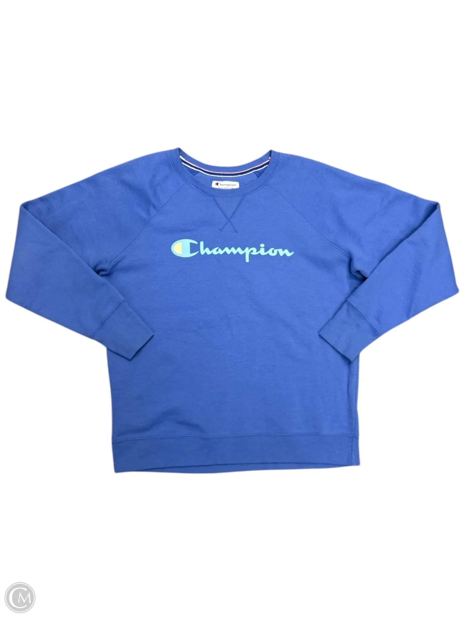 Men's Hoodies with Embroidered PatchesSweatshirt Collar By Champion In Blue, Size: Xl Men's Hoodies with Embroidered PatchesSweatshirt Collar By Champion In Blue, Size: Xl