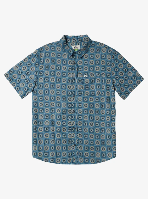 Men's Sleeveless Shirts for Summer ComfortMandala Short Sleeve Shirt - Agean Blue Mandala Ss Men's Sleeveless Shirts for Summer ComfortMandala Short Sleeve Shirt - Agean Blue Mandala Ss