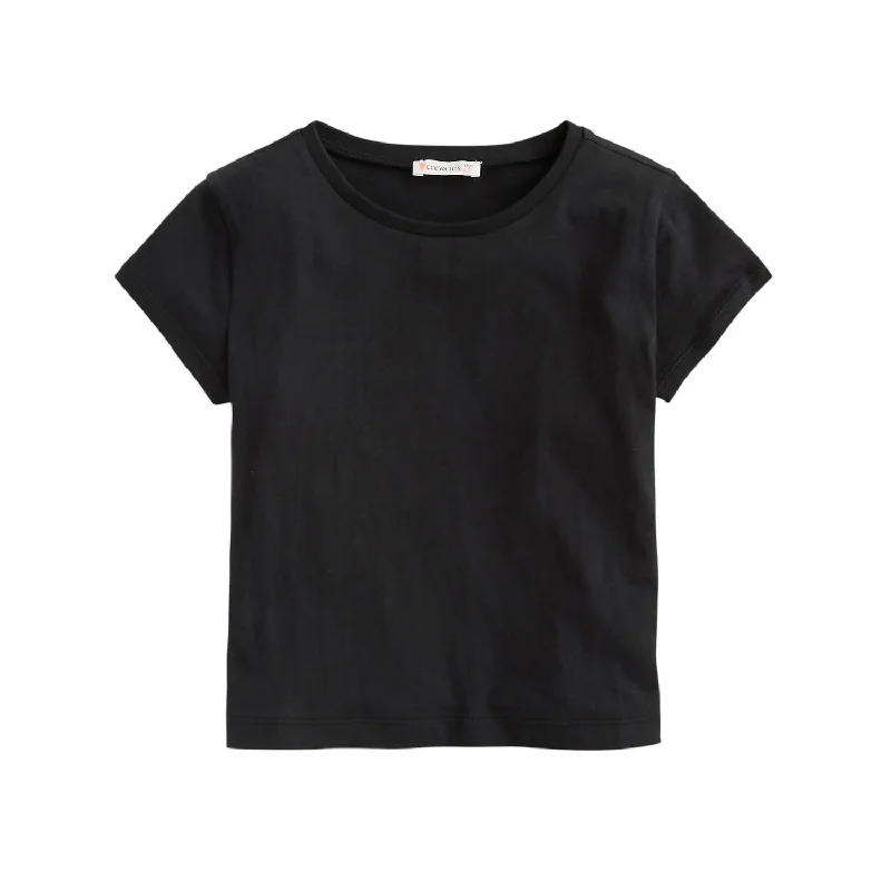 Men's Shirts with Scoop NecksGirls Shrunken T-Shirt In Black