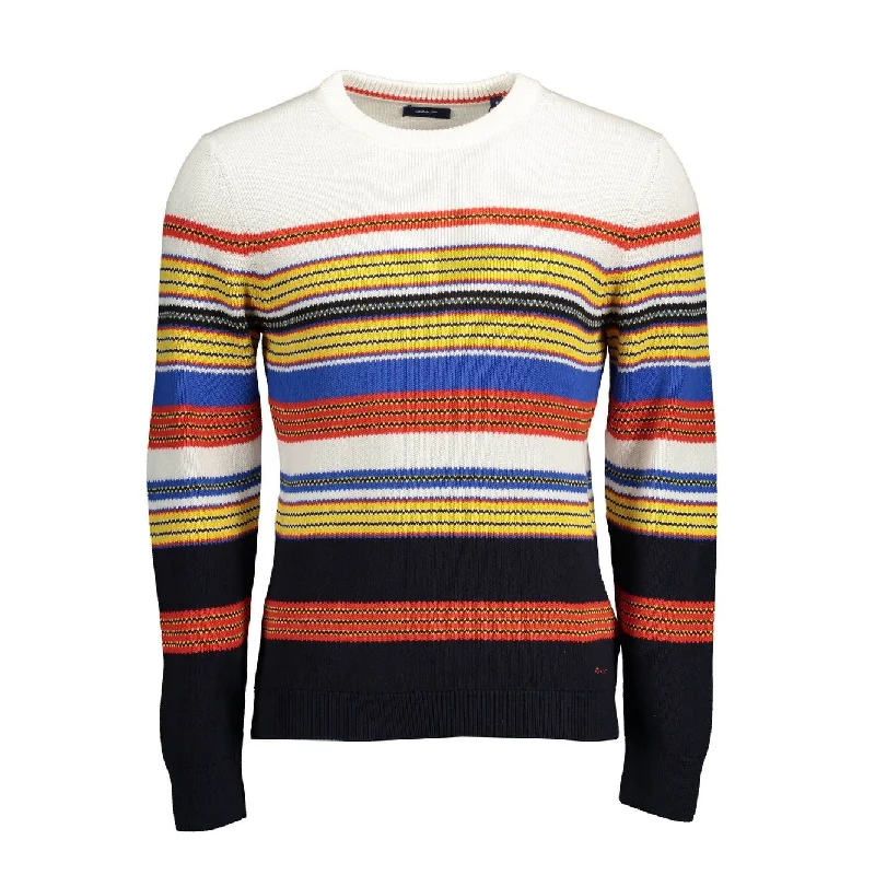 Stylish Men's Turtleneck SweatersGant Blue Cotton Men Men's Sweater