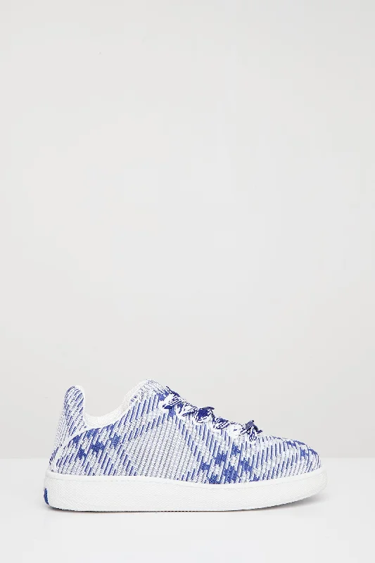 Burberry MS18 Knit Sneaker in Salt IP Check