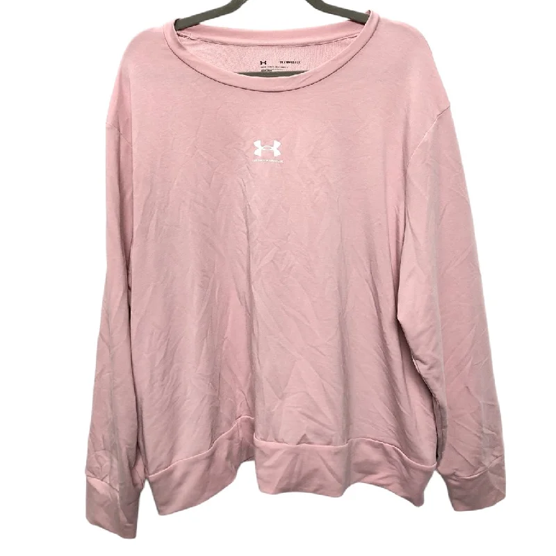 Men's Hoodies for RunningAthletic Sweatshirt Crewneck By Under Armour In Pink, Size:2X Men's Hoodies for RunningAthletic Sweatshirt Crewneck By Under Armour In Pink, Size:2X