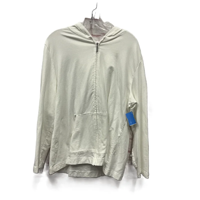 Men's Hoodies for StreetwearAthletic Sweatshirt Hoodie By Karen Scott In White, Size: 1x