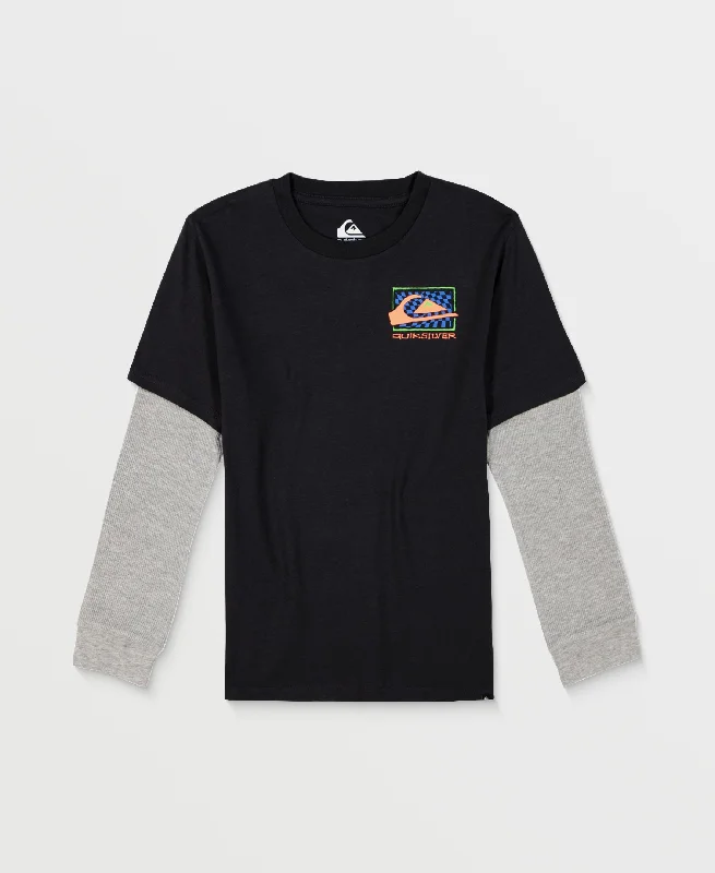 Men's Wingtip-Collar Shirts for a Classic TouchLittle Boys Check Box Long Sleeve Shirt - Tarmac