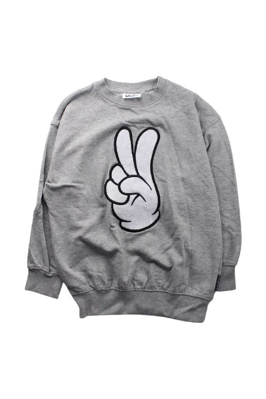 Men's Sweaters with Built-In ScarvesMolo Peace Sign Sweatshirt 8Y
