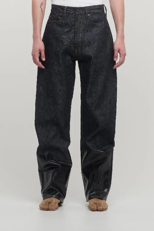 Maison Margiela Denim Trouser with Lacquered Cuff