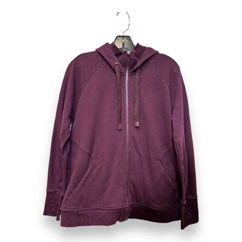 Men's Hoodies with Faux Fur TrimSweatshirt Hoodie By Athleta In Purple, Size: 1x