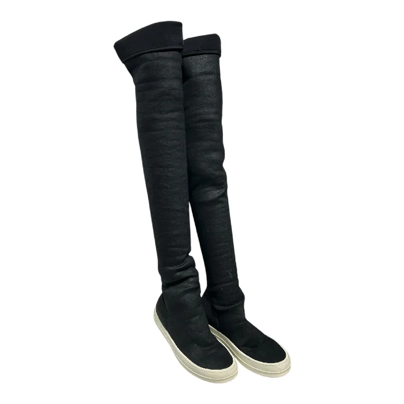 Leather Patch Men's JeansRICK OWENS DRKSHDW/Hi-Sneakers/EU 37/Denim/BLK/