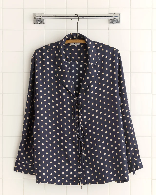 Men's Color-Blocking Shirts for a Statement LookPolka Dot Micro Tie Long Sleeve Shirt Men's Color-Blocking Shirts for a Statement LookPolka Dot Micro Tie Long Sleeve Shirt
