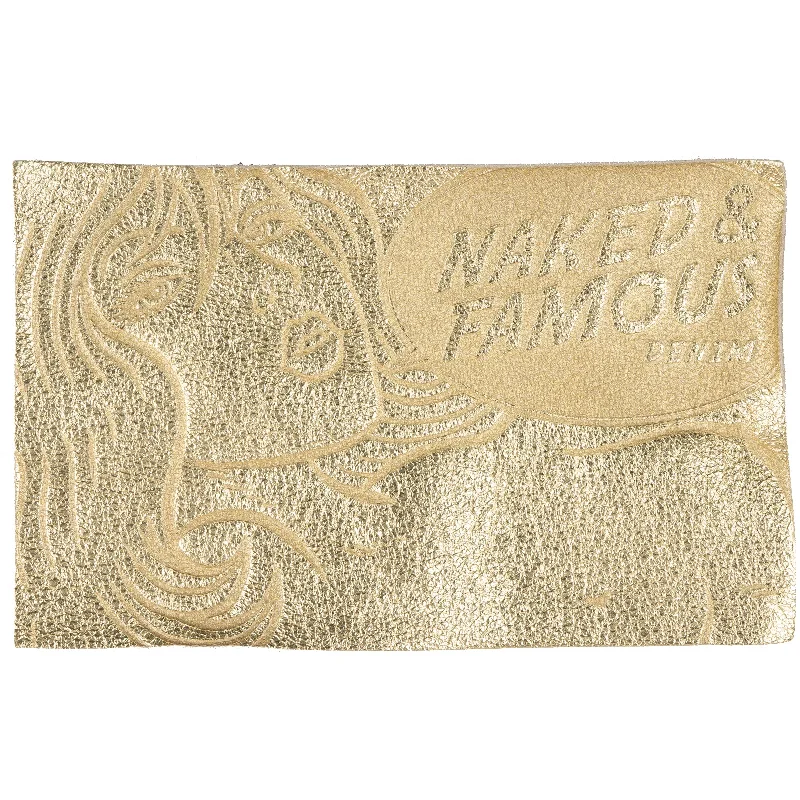 Men's Jeans with Elastic WaistbandsTragic Blond Patch - Gold Lambskin