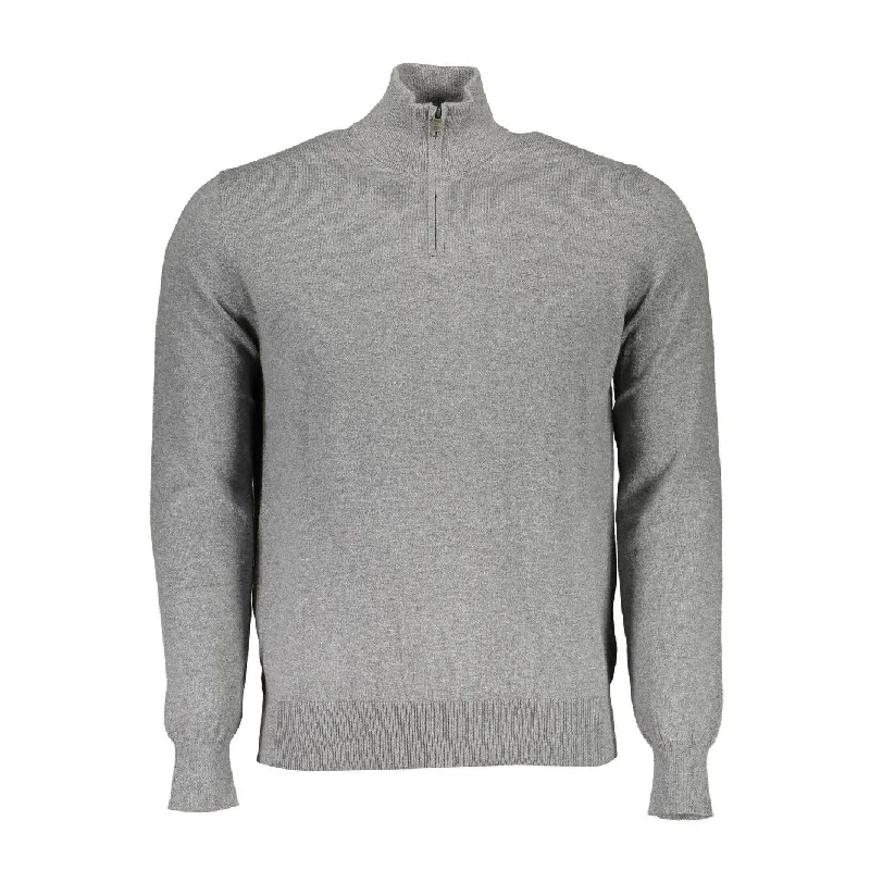 Men's Sweaters with Pleated DesignsNorth Sails Gray Cotton Men Men's Sweater