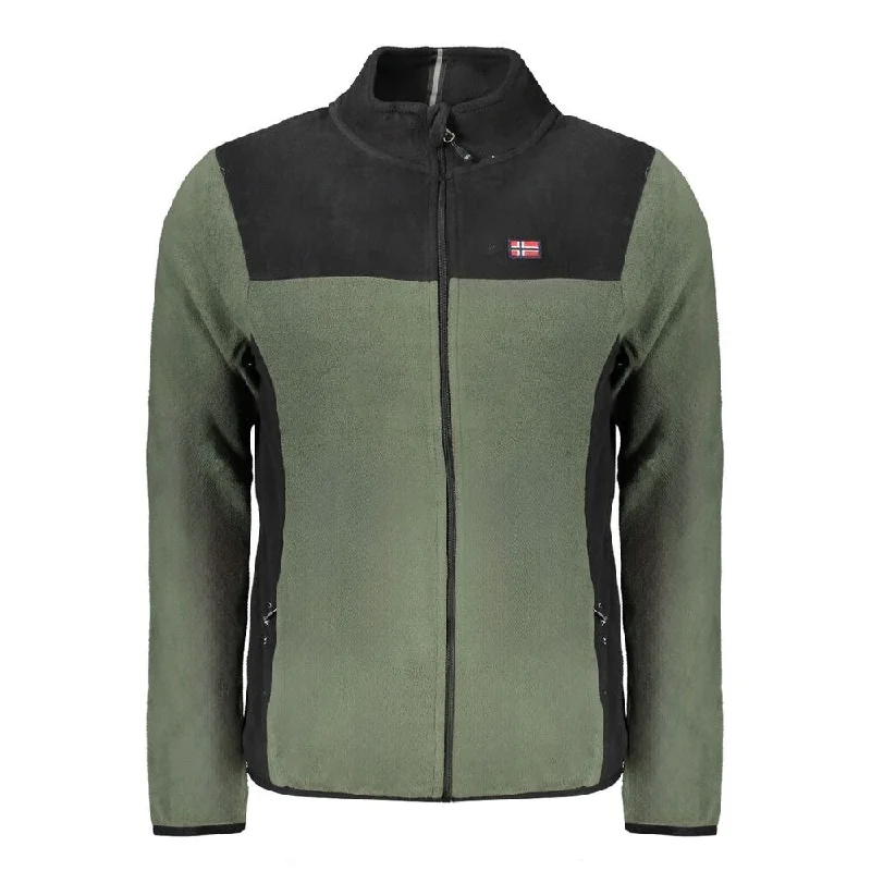 Men's Sweaters with Pleated DesignsNorway 1963 Green Polyester Men Men's Sweater