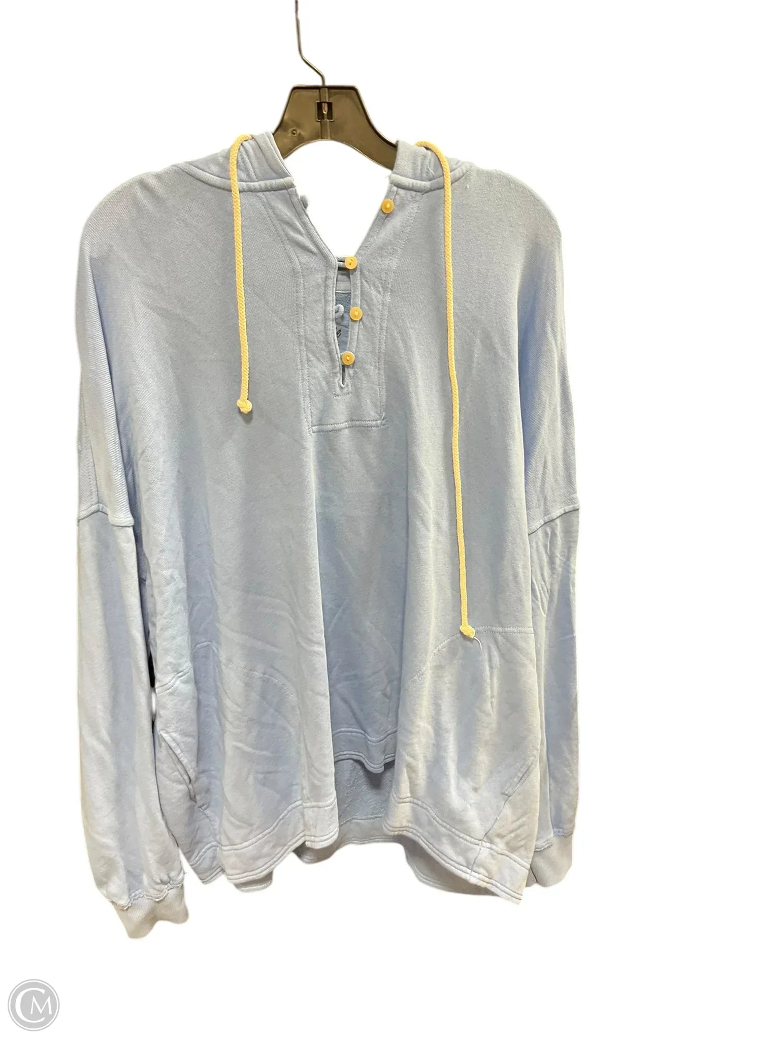 Men's Hoodies with High-Low HemlinesAthletic Sweatshirt Hoodie By Aerie In Blue, Size: L