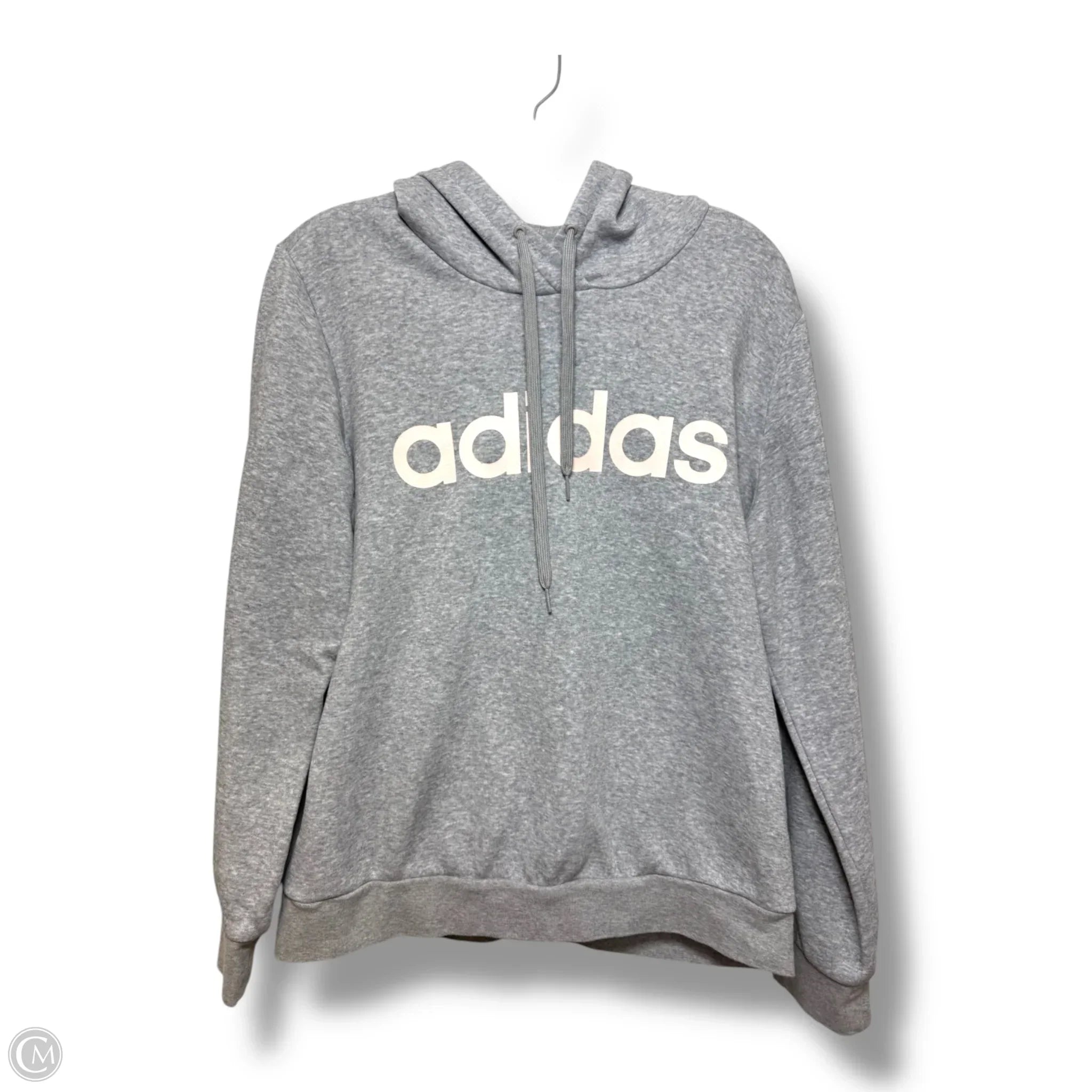 Affordable Men's HoodiesSweatshirt Hoodie By Adidas In Grey, Size: L