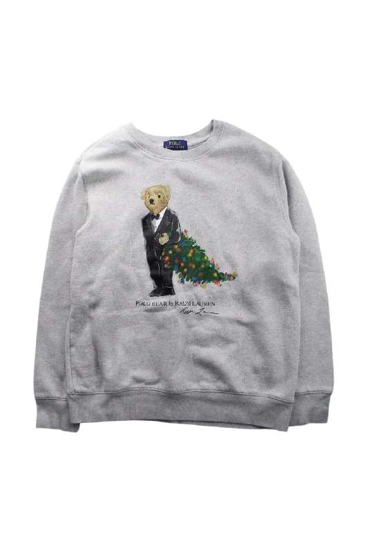 Men's Sweaters with Asymmetrical HemlinesPolo Ralph Lauren Bear Crewneck Sweatshirt, Size 14Y Men's Sweaters with Asymmetrical HemlinesPolo Ralph Lauren Bear Crewneck Sweatshirt, Size 14Y