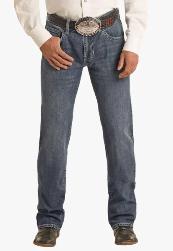 Leather Patch Men's JeansRock & Roll Mens Vintage 46 Pistol Regular Fit Stackable Bootcut Jean Leather Patch Men's JeansRock & Roll Mens Vintage 46 Pistol Regular Fit Stackable Bootcut Jean