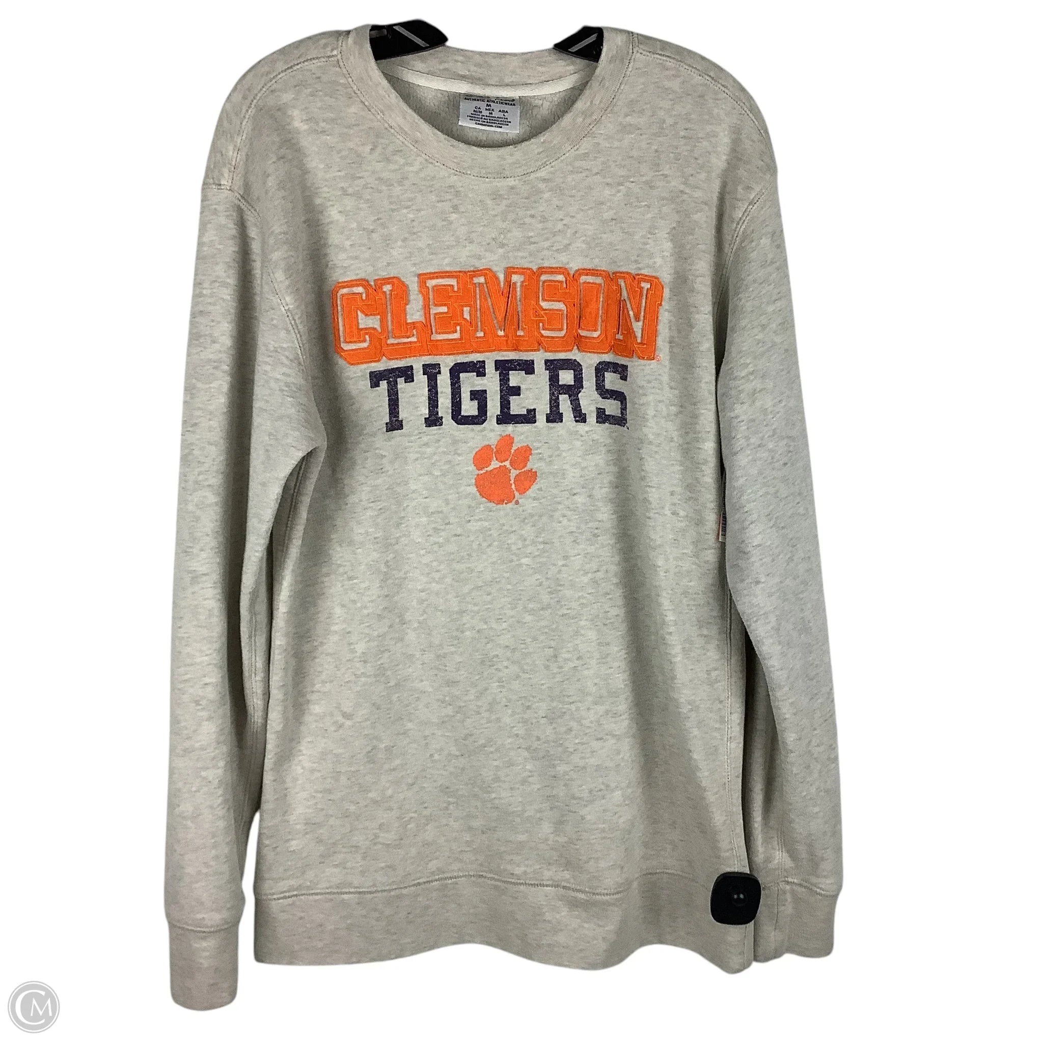 Men's Hoodies for LoungingSweatshirt Collar By Champion In Grey, Size: M