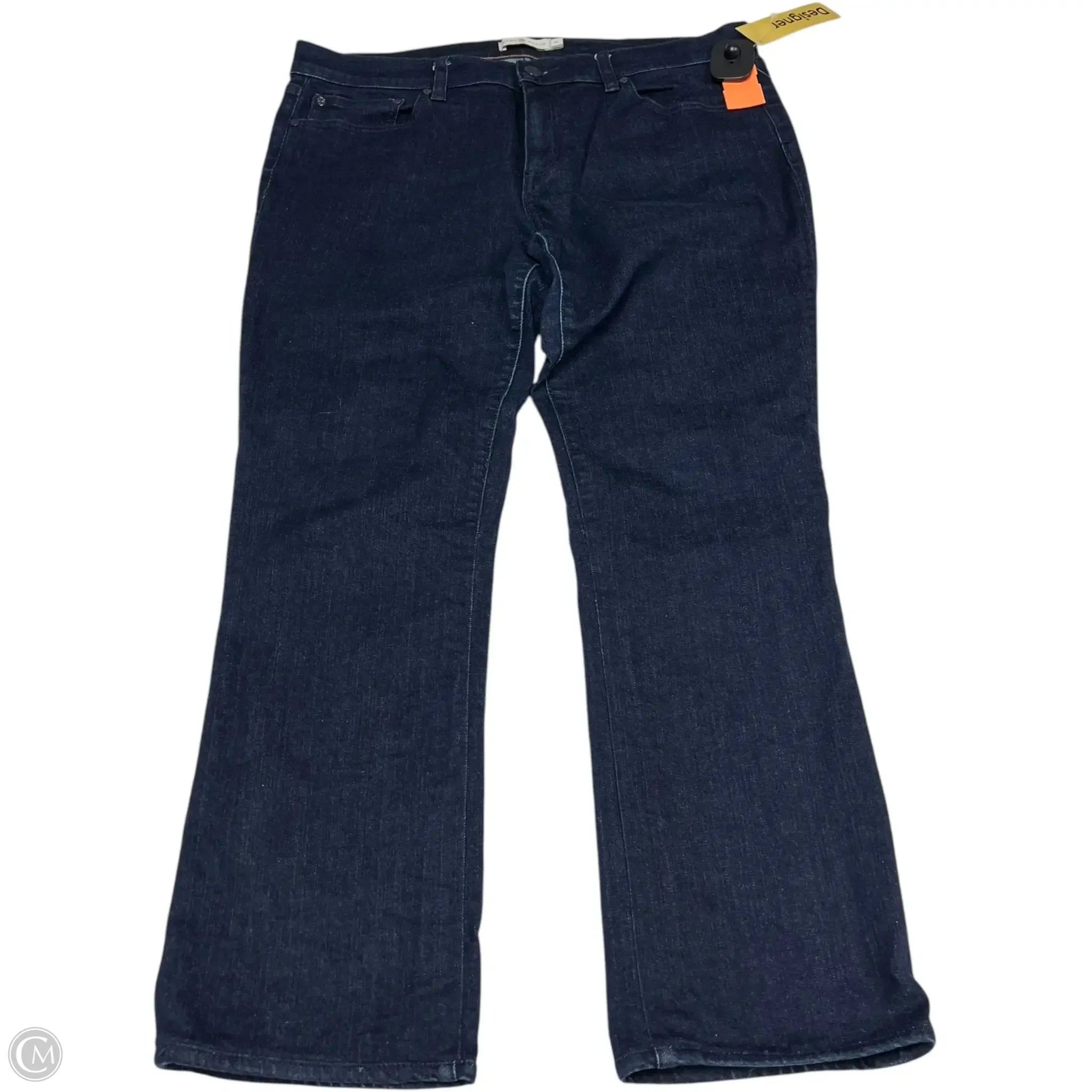 Dark Indigo Men's JeansJeans Designer By Tory Burch In Blue Denim, Size: 14
