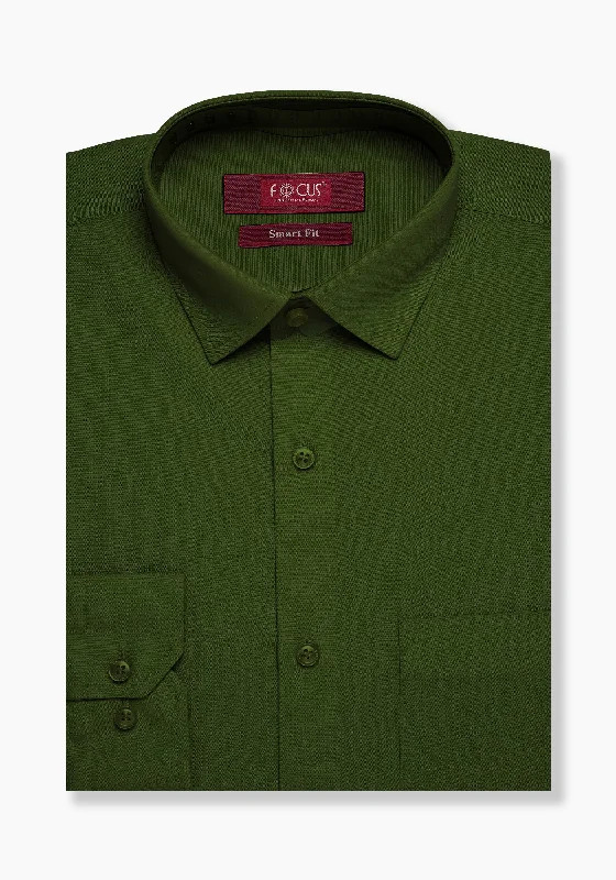 Men's Custom-Fit Shirts for a Personalized LookDark Green Shirt